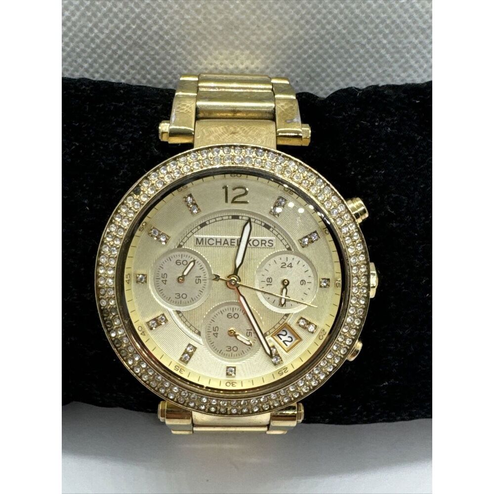 Michael Kors Parker MK5354 Women's Gold Stainless Steel Analog Dial Watch AEA322